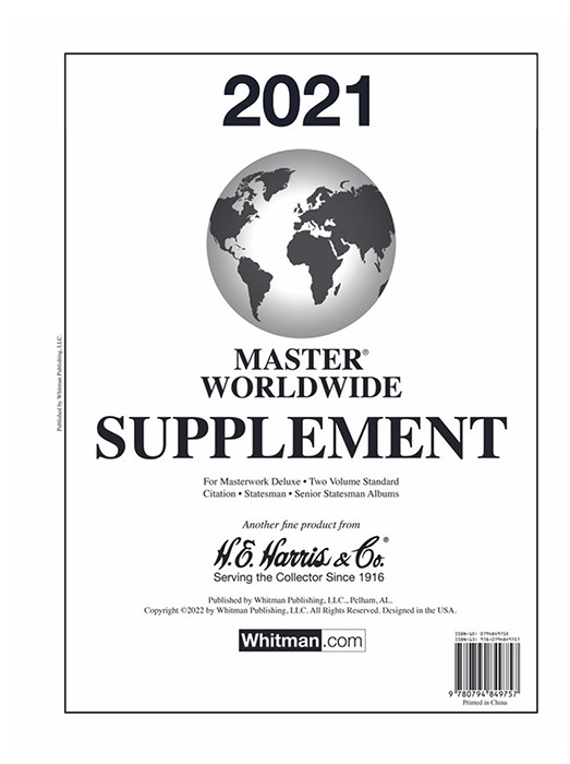 2021 H.E. Harris Master Worldwide Supplement - Global Stamp Album Update Pages