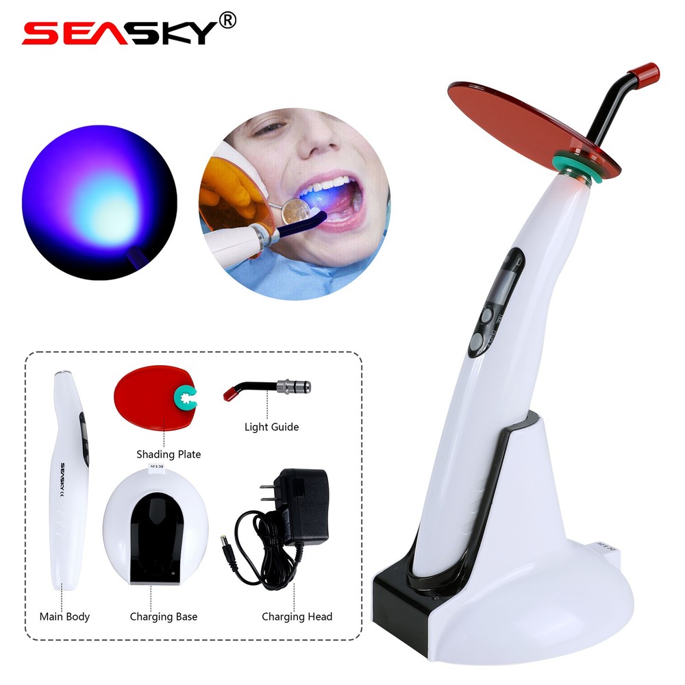 Dental 5W Cordless Curing Light 5Sec LED Light Cure Lamp 4 Modes