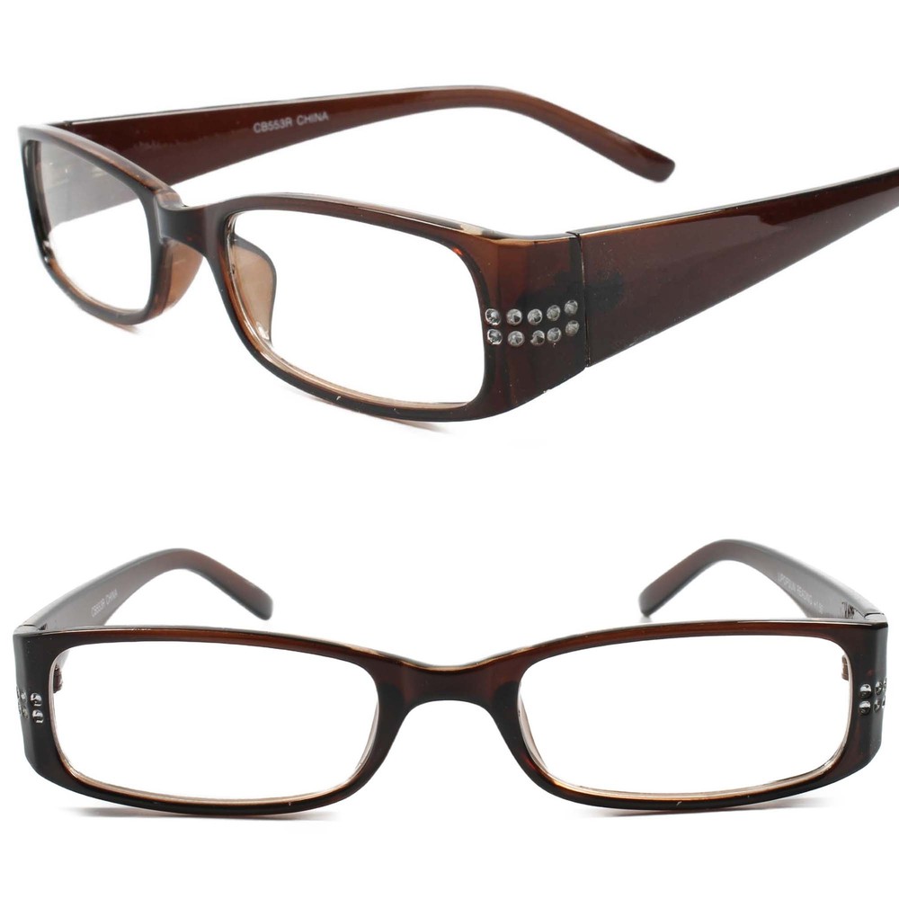 Designer Stylish Modern Womens Rectangle Black Frame 2.25 Reading Reader Glasses