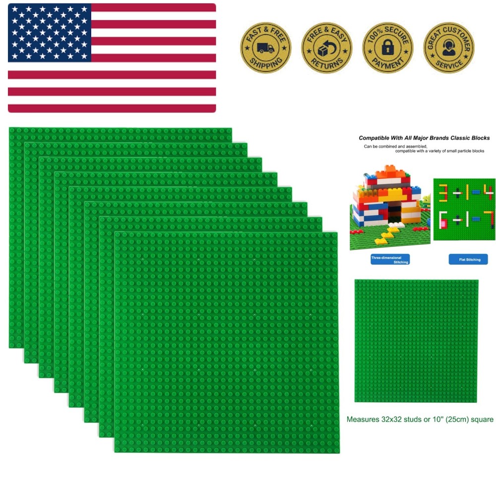 Classic Baseplates Building Plates for Building Bricks 100% Compatible with A...