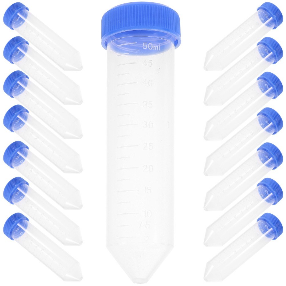 25 Pcs 50ml Pointed Head Centrifuge Tube With Screw Sampling Accessory