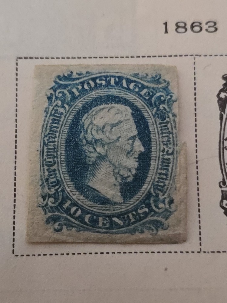 US CSA  Stamps Scott#  11a Davis 1863-64 W6