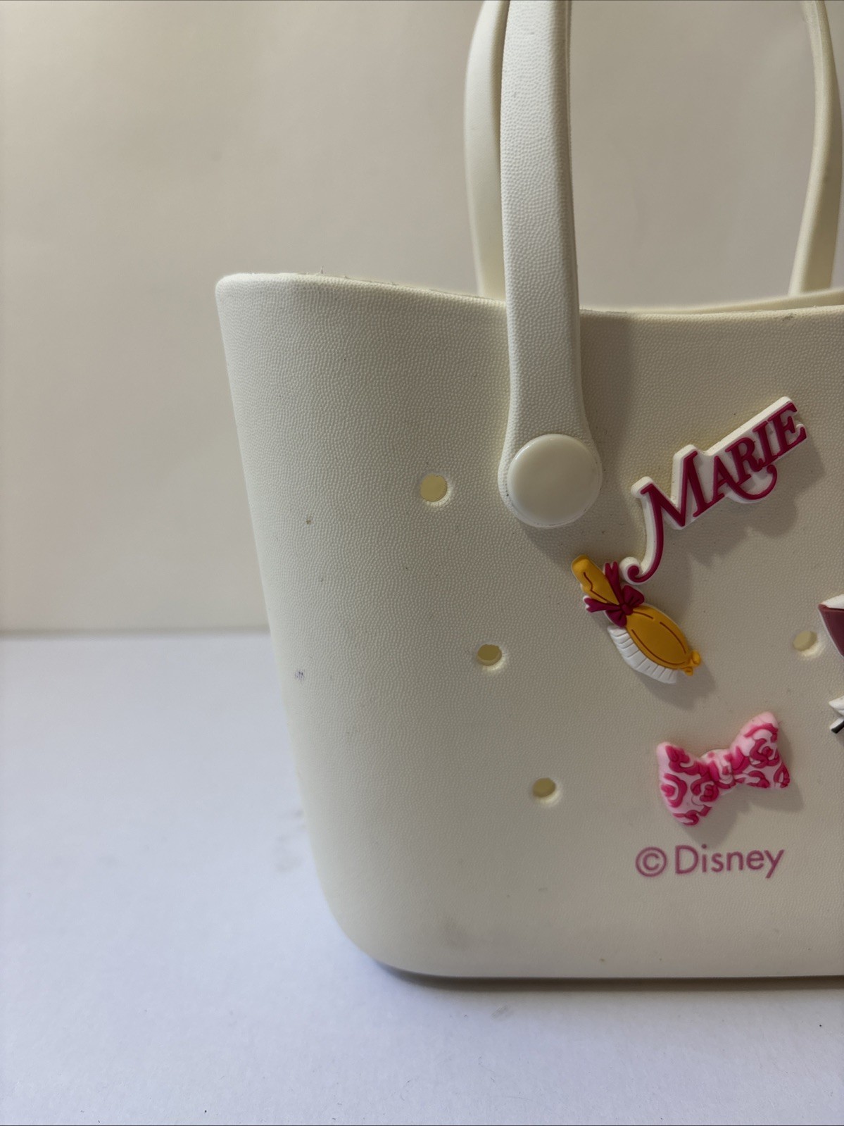 Disney Marie Aristocats Bogg-Style Eva Tote Bag Waterproof Croc Charm Beach Bag