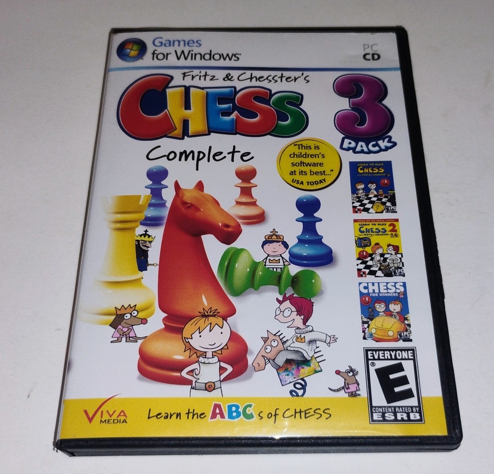 Fritz & Chesster’s Complete 3-Pack MAC PC CD Beginner Game Learn To Play Chess