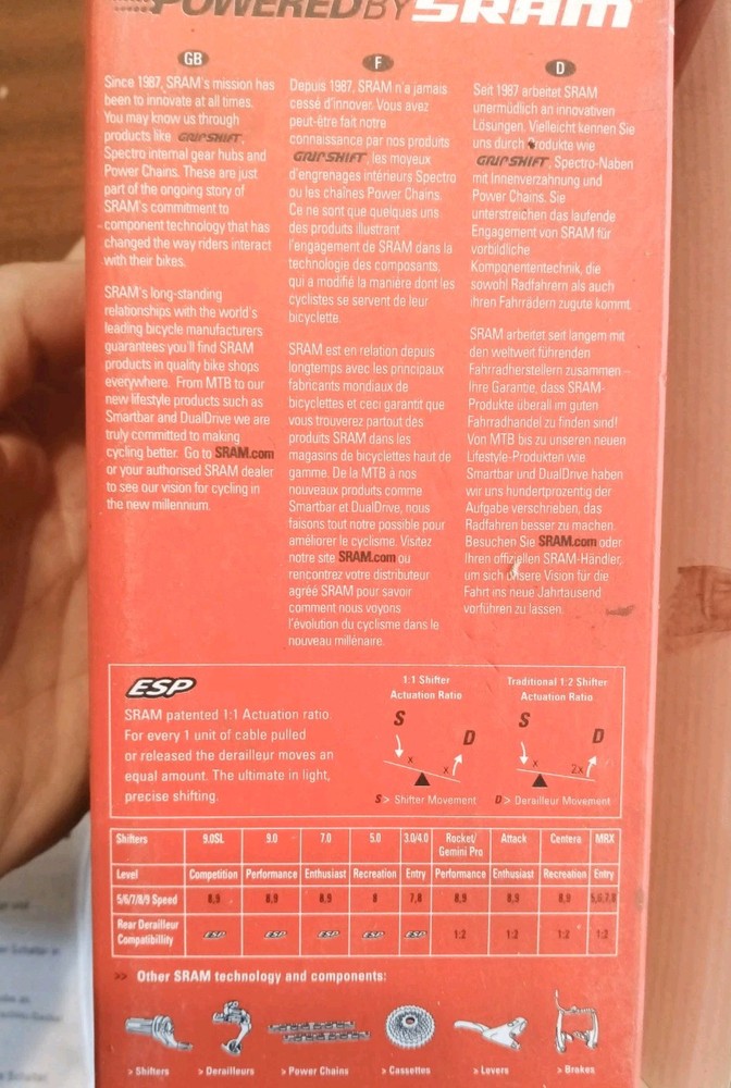 NOS Sram Attack Triple Front Trigger Shifter