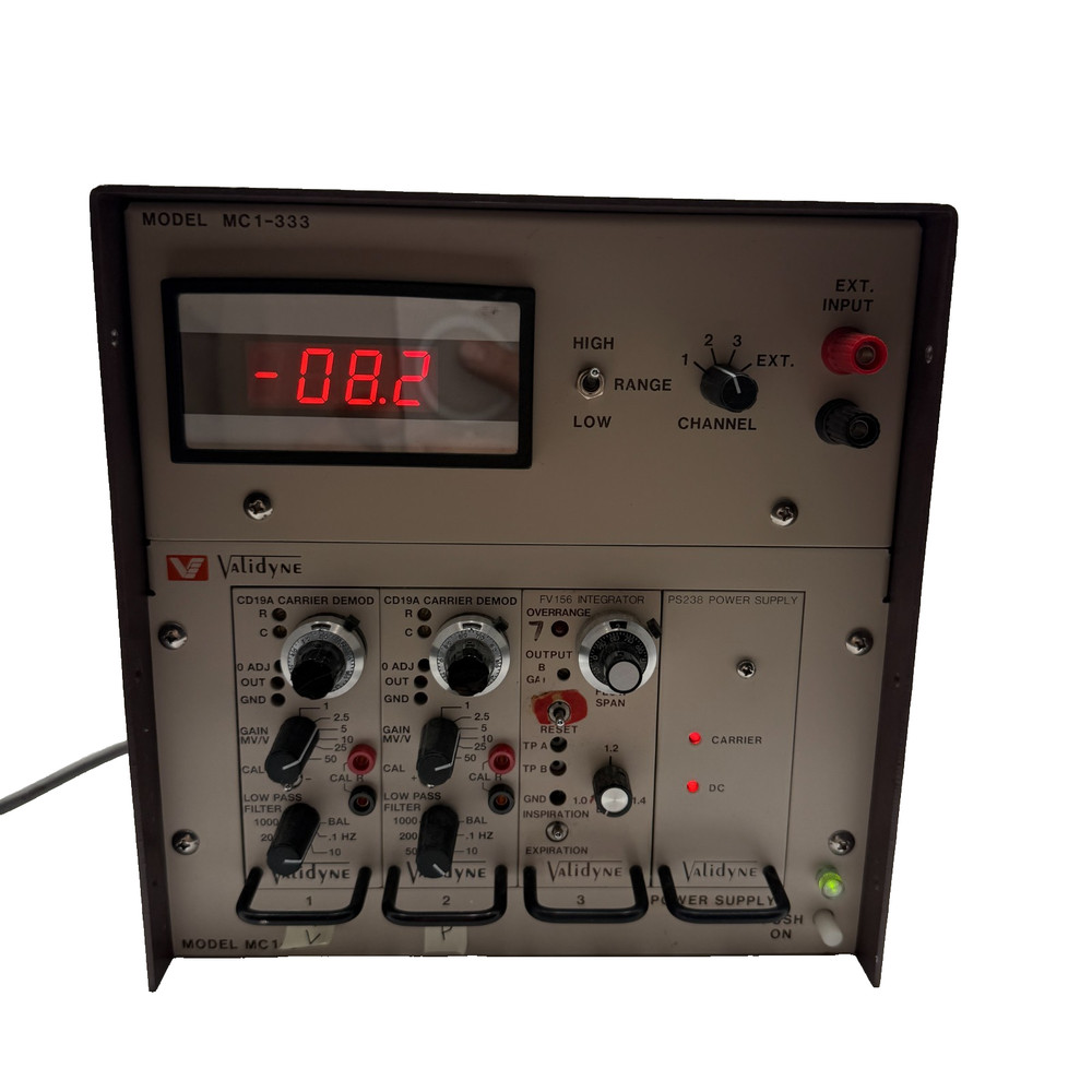 VALIDYNE MC1-333-1924 3-Channel Carrier Demodulator Data Acquisition System