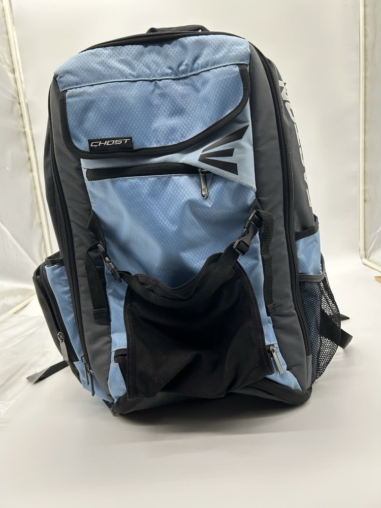 Easton Ghost Baseball Softball Backpack Light Blue/Black Bat Compartment