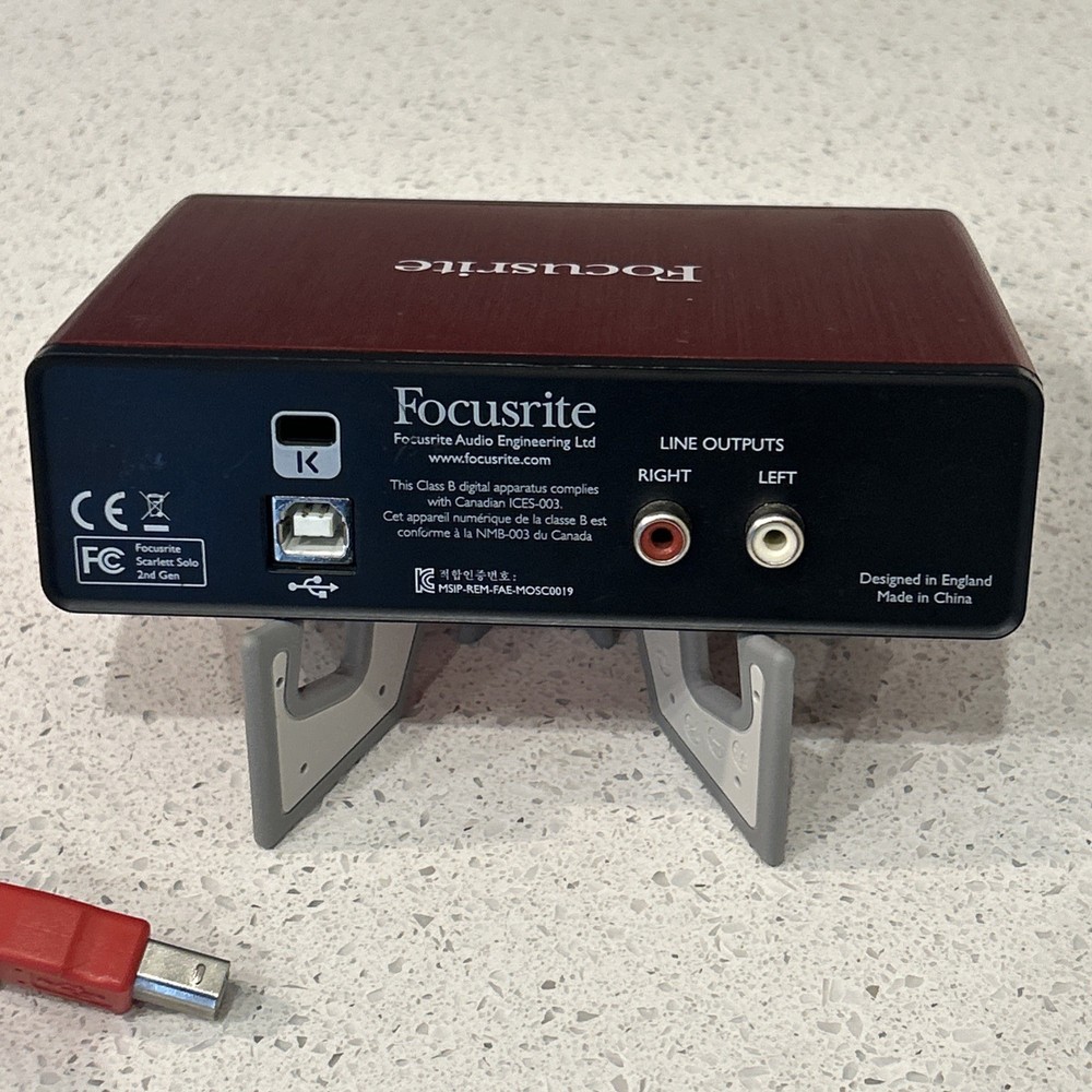 Focusrite Scarlett Solo 2nd Gen USB Audio Interface With Interface USB Cable