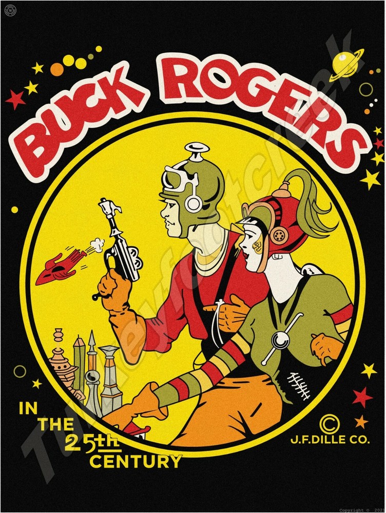 Buck Rogers 9" x 12" Metal Sign
