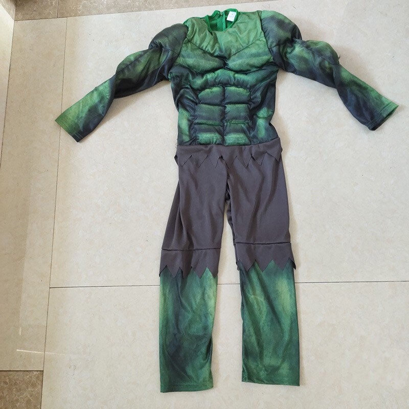 Boys Hulk Muscle Avengers Costume Fancy Dress Outfit New