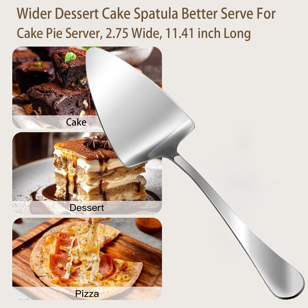 Pie Cake Server- Large Stainless Pie Spatula for Serving Cakes, Pies, Bizzas ...