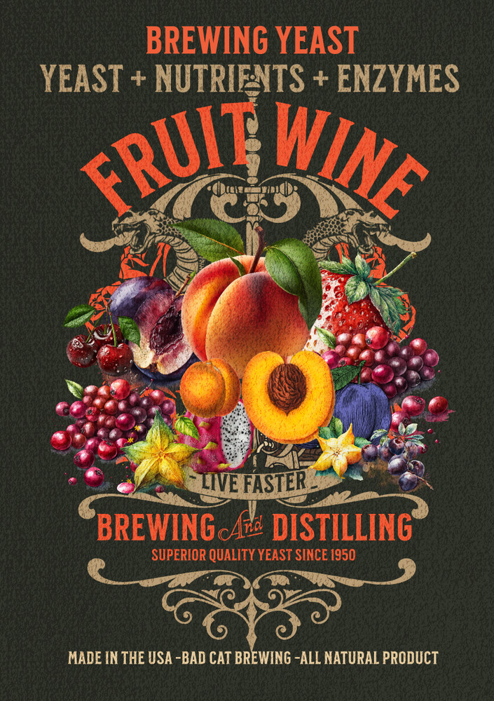 Fruit Wine Yeast - High ABV - Robust Fermentation - Fast  - USA Made