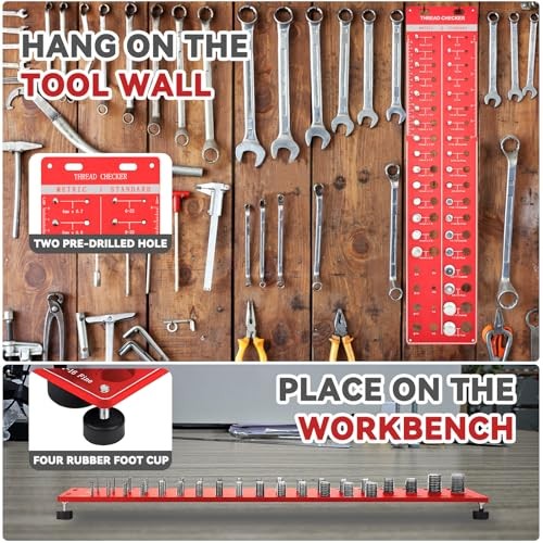 Thread Checker, 34 Nut and Bolt Thread Checker, Bolt Size and Thread Gauge,