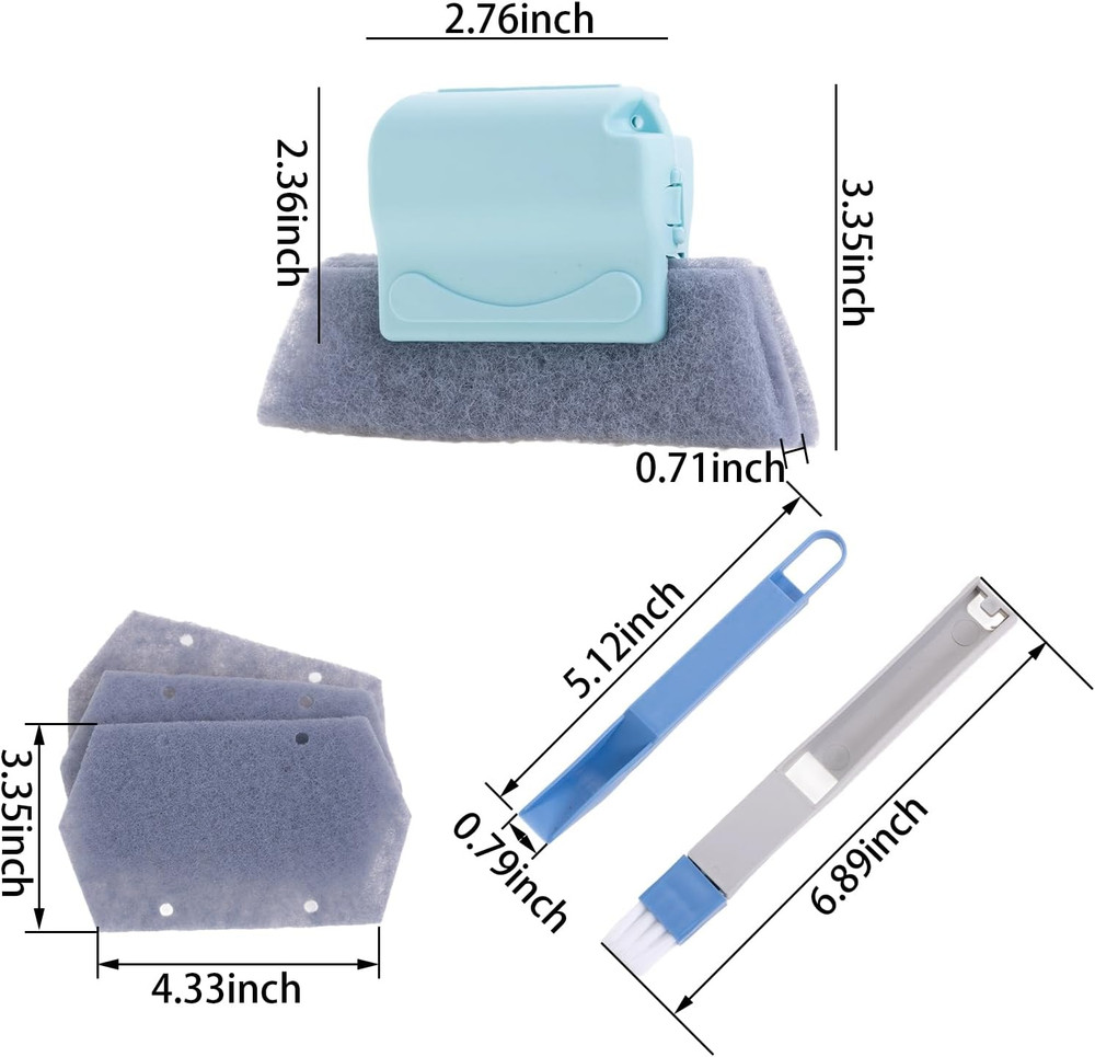 Magic Window Track Cleaning Tools Set, Window Sill Track Cleaner Tools, Clean Sc