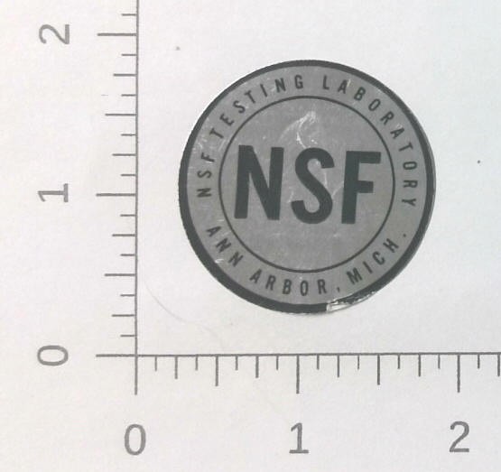 Vintage NSF Testing Laboratory Ann Arbor MI Advertising Sticker Decal