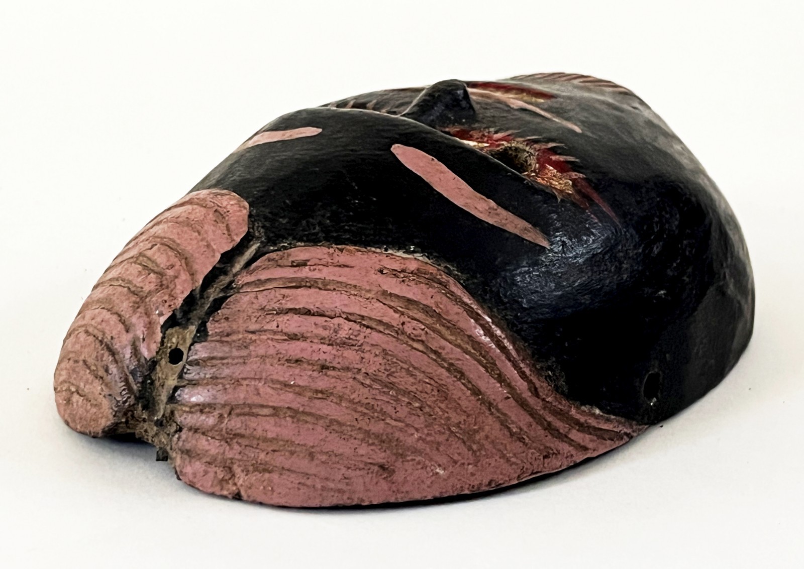 OLD MEXICAN HIDALGO JUANEGRO CUANEGRO JUAN NEGRO FOLK ART HAND CARVED DANCE MASK