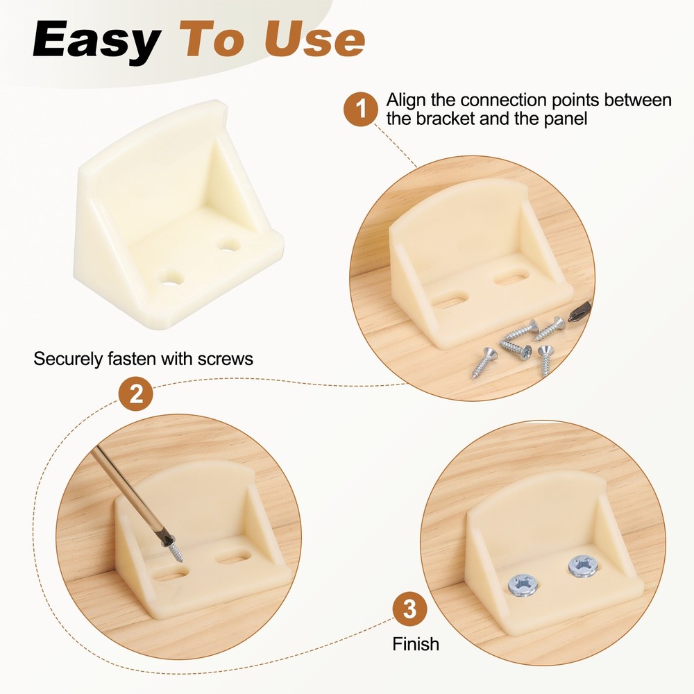 Peg for plastic shelf 4pcs, 7.5x5.5x4.5cm right angle