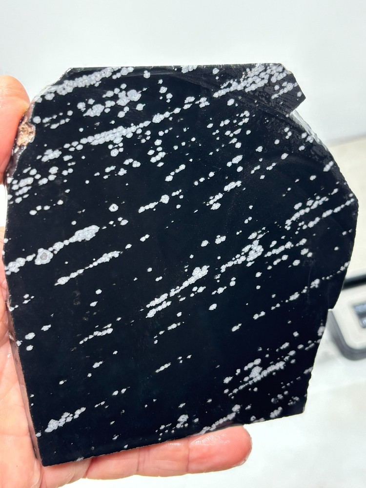 Large Snowflake Obsidian Slab Lapidary Cabbing Knapping Combo ship avail
