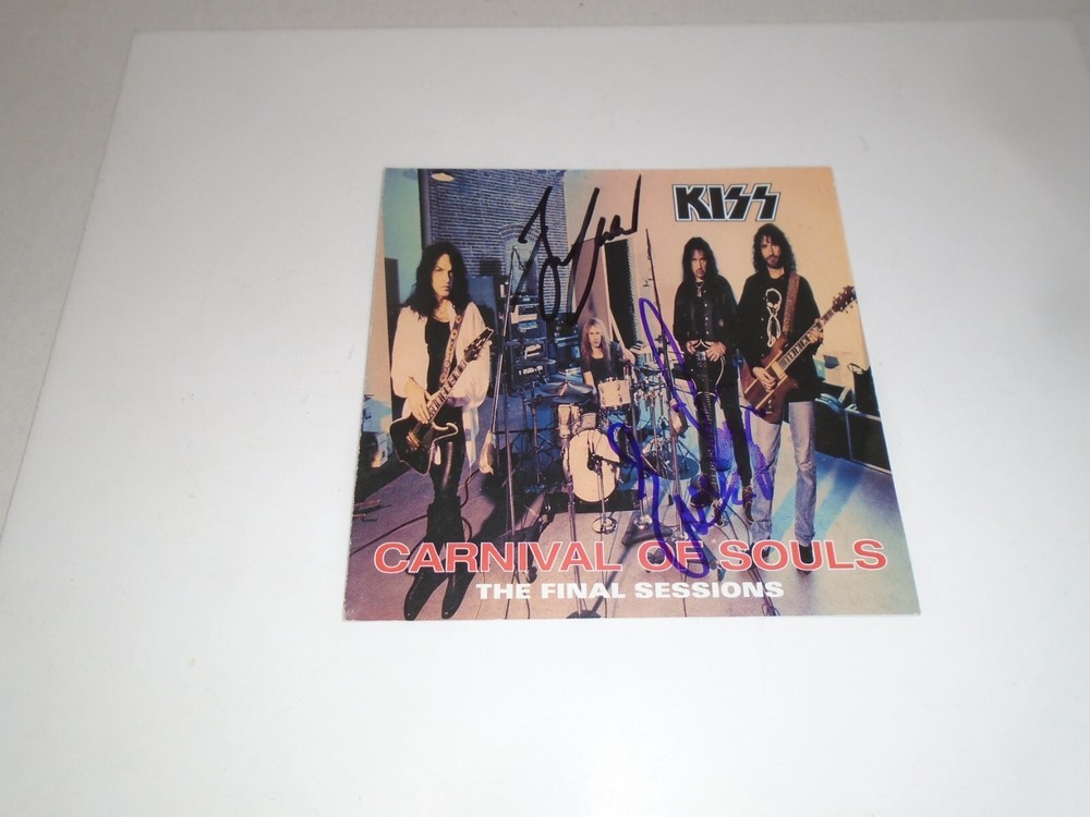 KISS ERIC SINGER BRUCE KULICK SIGNED AUTO AUTOGRAPHED CD BOOKLET - INSERT ONLY
