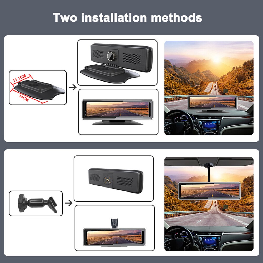 Super night vision 4 channels cameras record car DVR video recorder dash camera