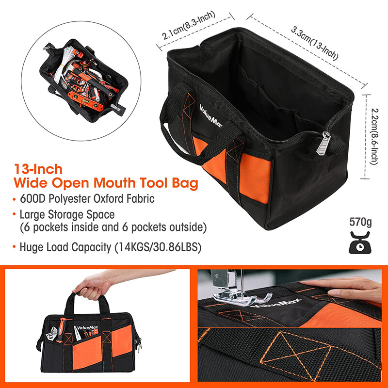Home Repair Hand Tool Kit Basic Mechanic Tools Set w/Carrying Tool Bag 322/219PC