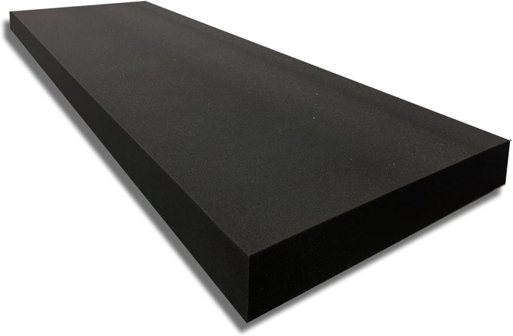 6" X 24" X 72" Upholstery Foam, Charcoal