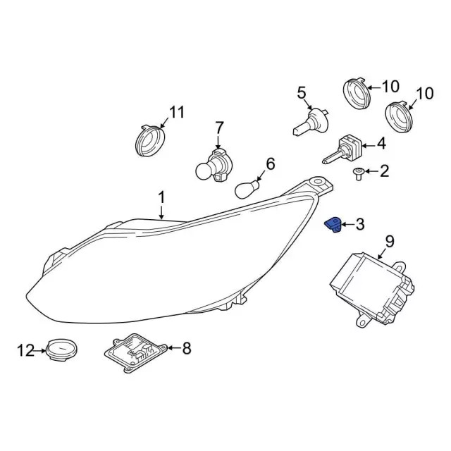 Genuine Ford Headlamp Assembly Nut W714915-S300