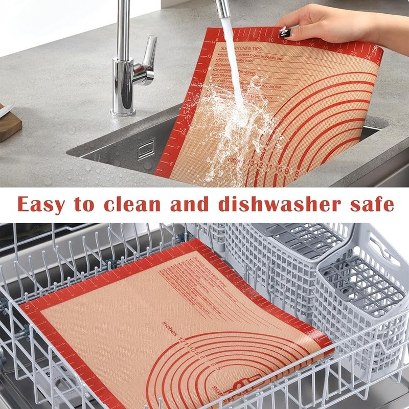 Nonstick Silicone Baking Mat Pastry Dough Rolling Mat Countertop Kitchen Tool US