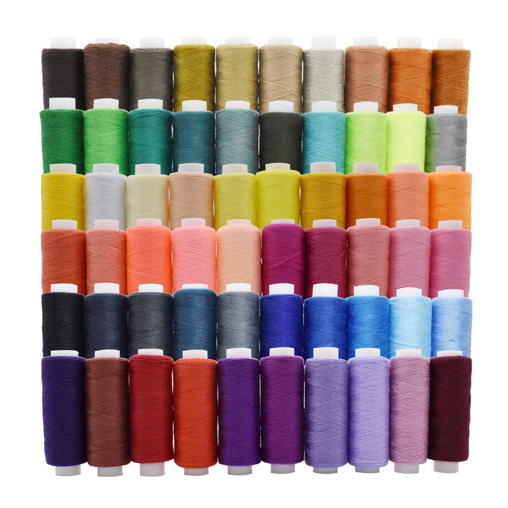 60 Color Polyester Threads 250 Yard Per Spools Sewing Kit Hand & Machine