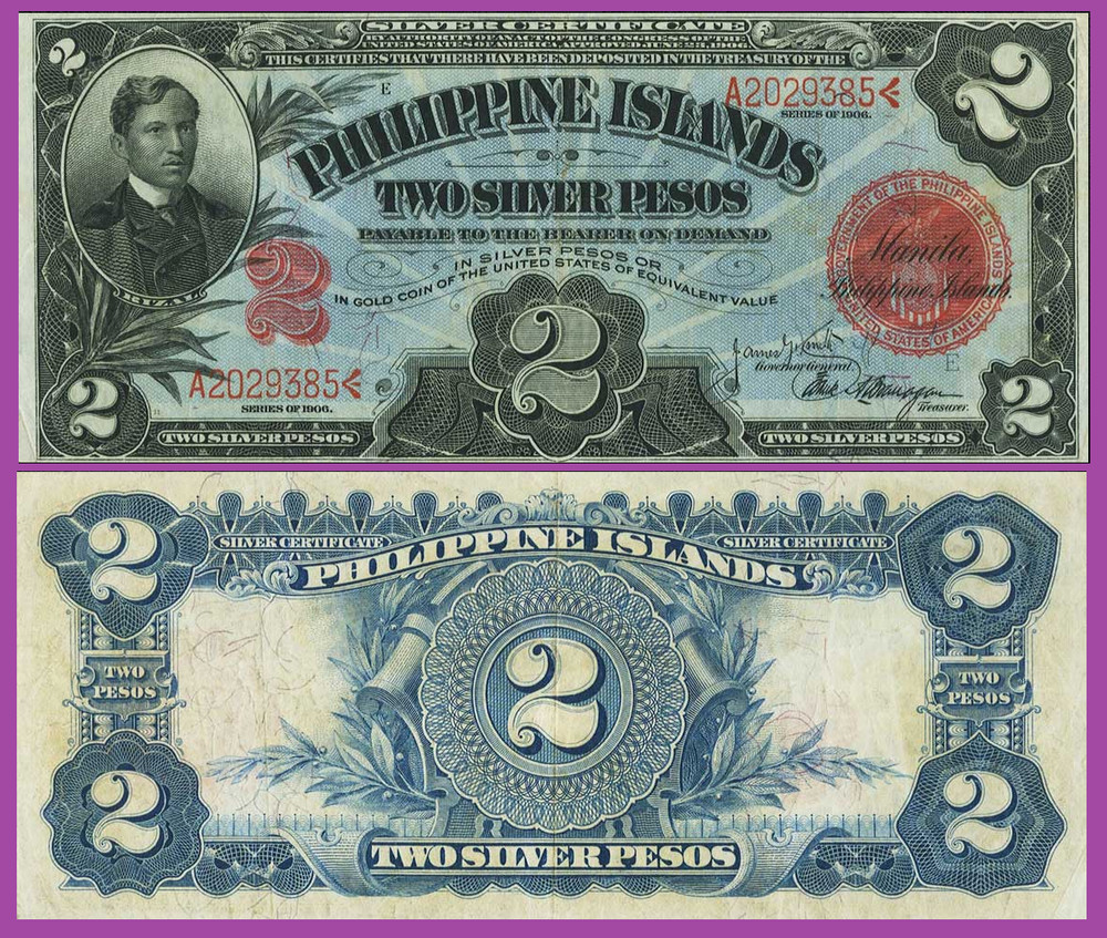 Philippines  Filipina 2 pesos 1906  /   Copy