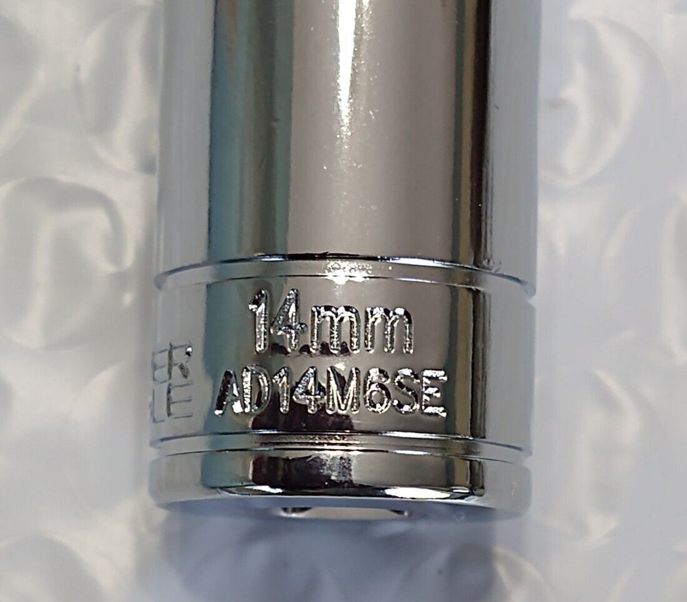MATCO TOOLS "SILVER EAGLE" AD14M6SE, 1/4" DRIVE, 14MM. SOCKET, DEEP, 6 POINT.