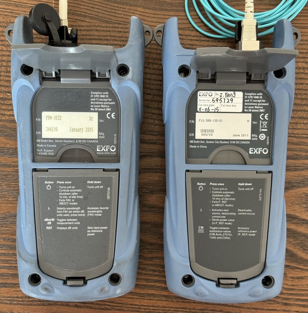EXFO FLS-300 & FPM-300 MMF Set Source & Power Meter