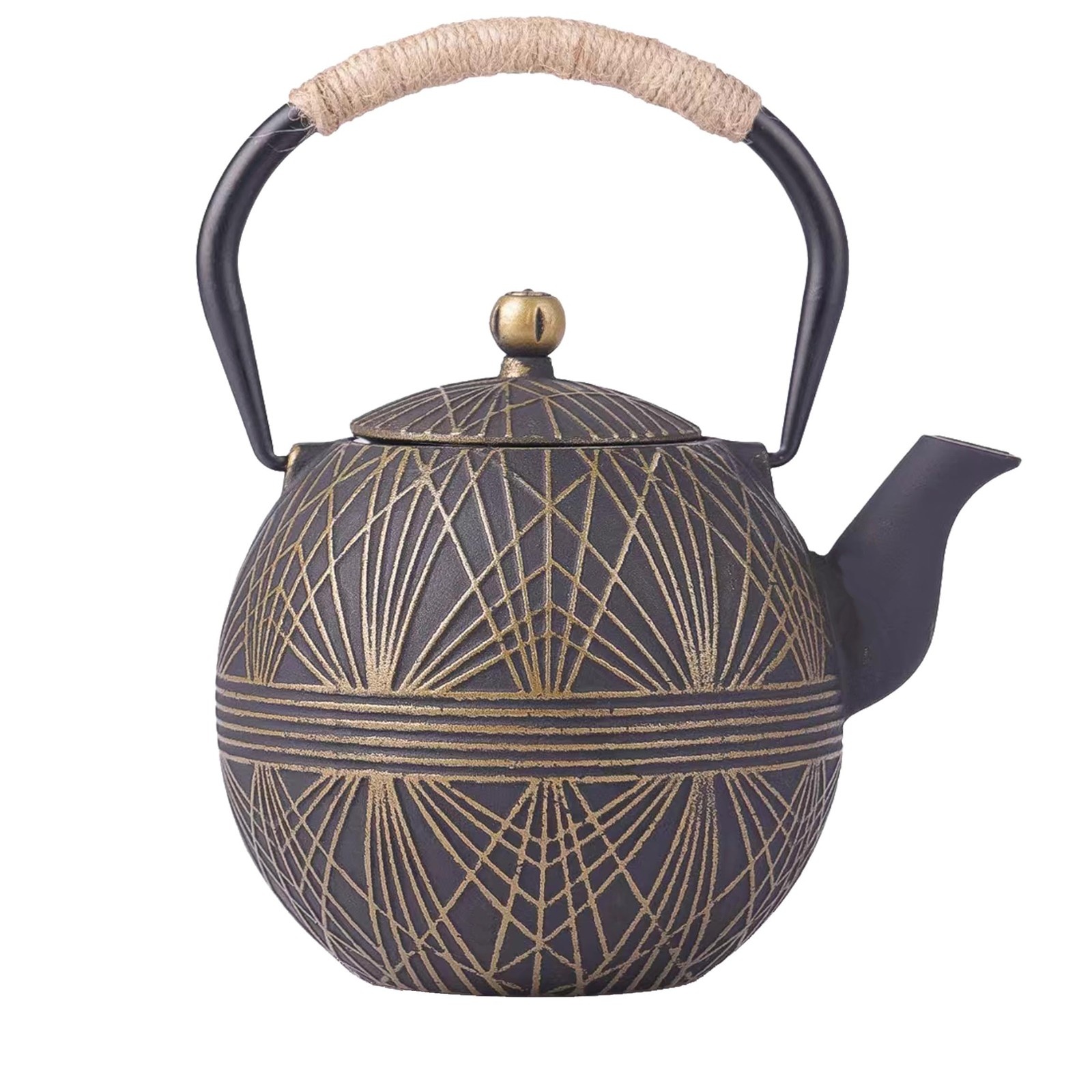 Enameled Cast Iron Teapot 34oz（1000ml） - Japanese Style Kettle with Removable...