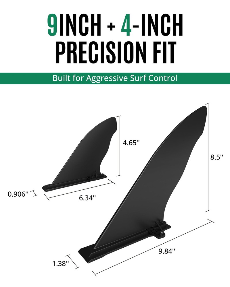 Paddle Board Fins Replacement, Detachable Paddleboard Replacement Fins, Quick...