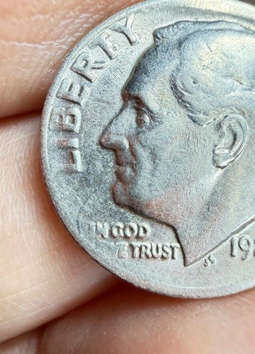 1985D Roosevelt Dime with DDO & In errors (VF) see Pic's
