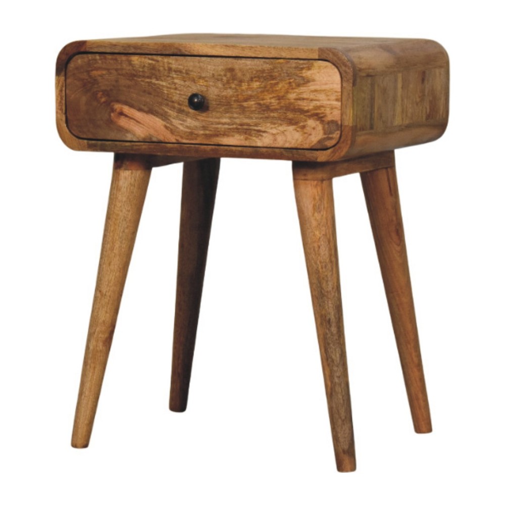 Solid Wood Avora Nightstand with 1-Drawer, Oak-ish, Light Brown