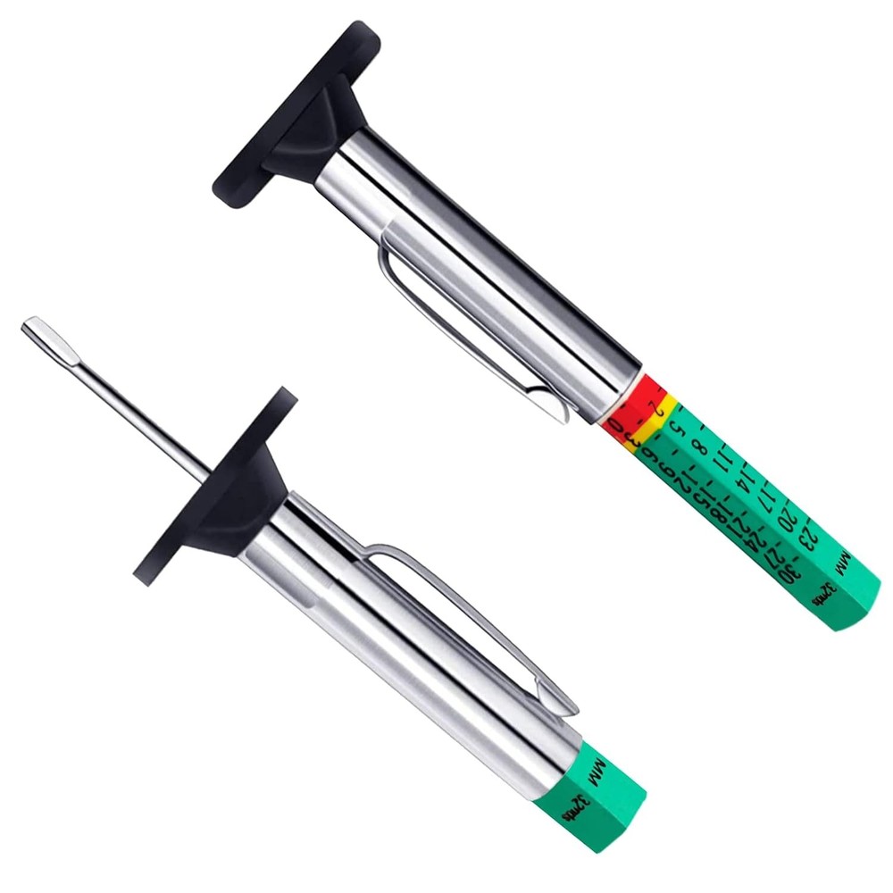 GODESON Tire Tread Depth Gauge,Two-Sided Smart Color Coded Depth...