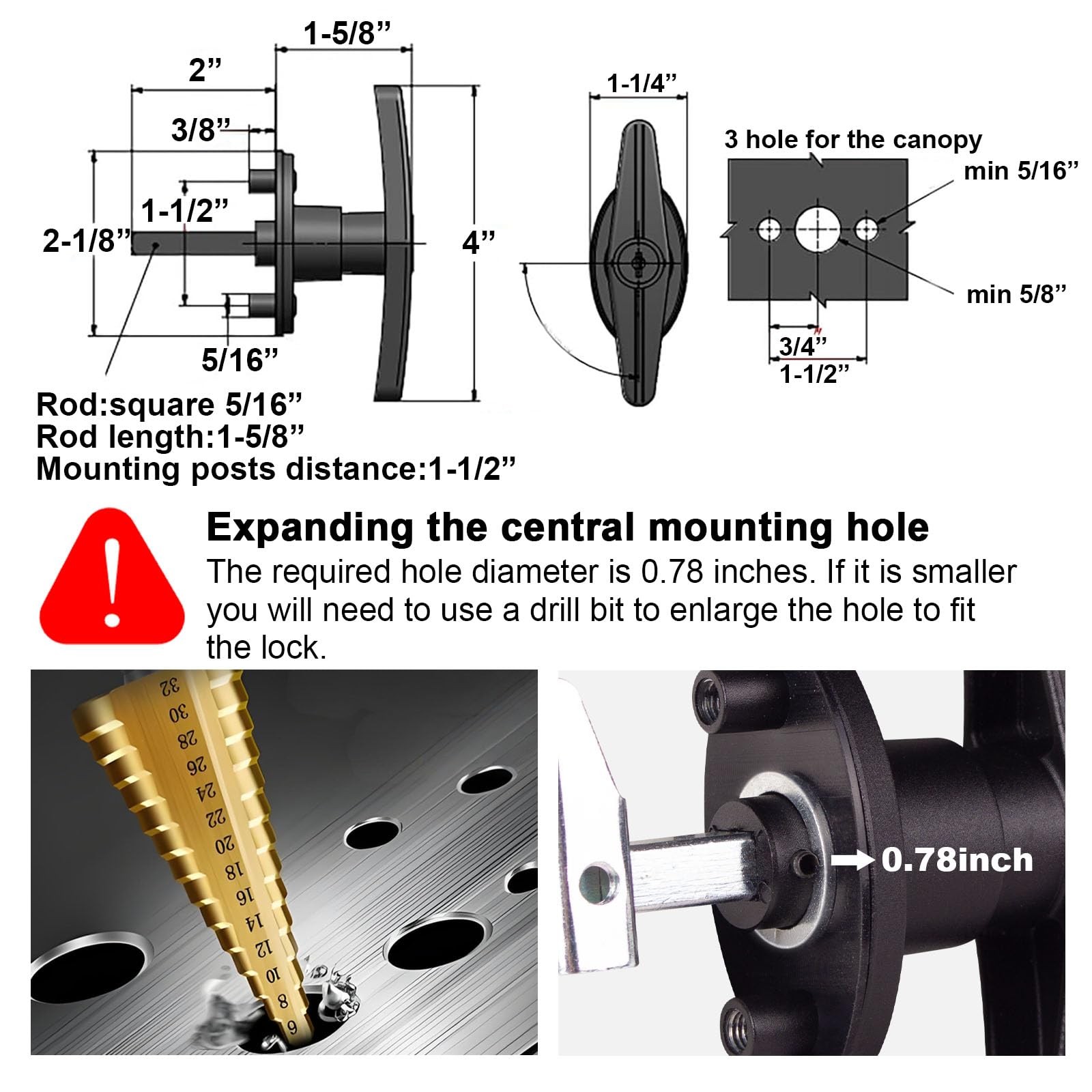 Truck Topper Fastener Heavy Duty T-Handle Lock for Leer/Snugtop Camper Shell - U
