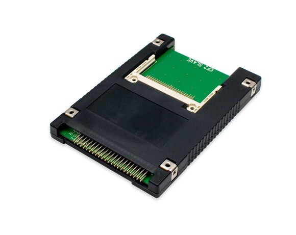 Dual Compact Flash CF to 44 Pin IDE/PATA 2.5" Adapter Enclosure, Black SD-ADA...