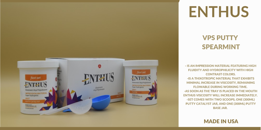 ENTHUS PUTTY FAST SET VPS - BASE & CATALYST DENTAL IMPRESSION 300 ML EACH