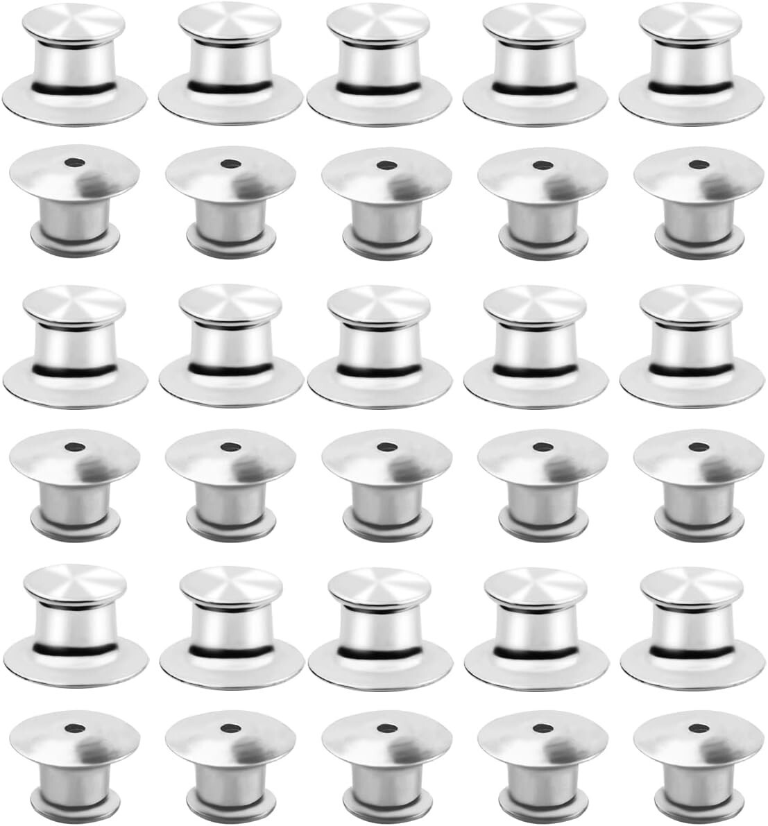 30 Pcs Metal Locking Pin Backs Locking Pin Keepers Locking Backs for Disney Pins