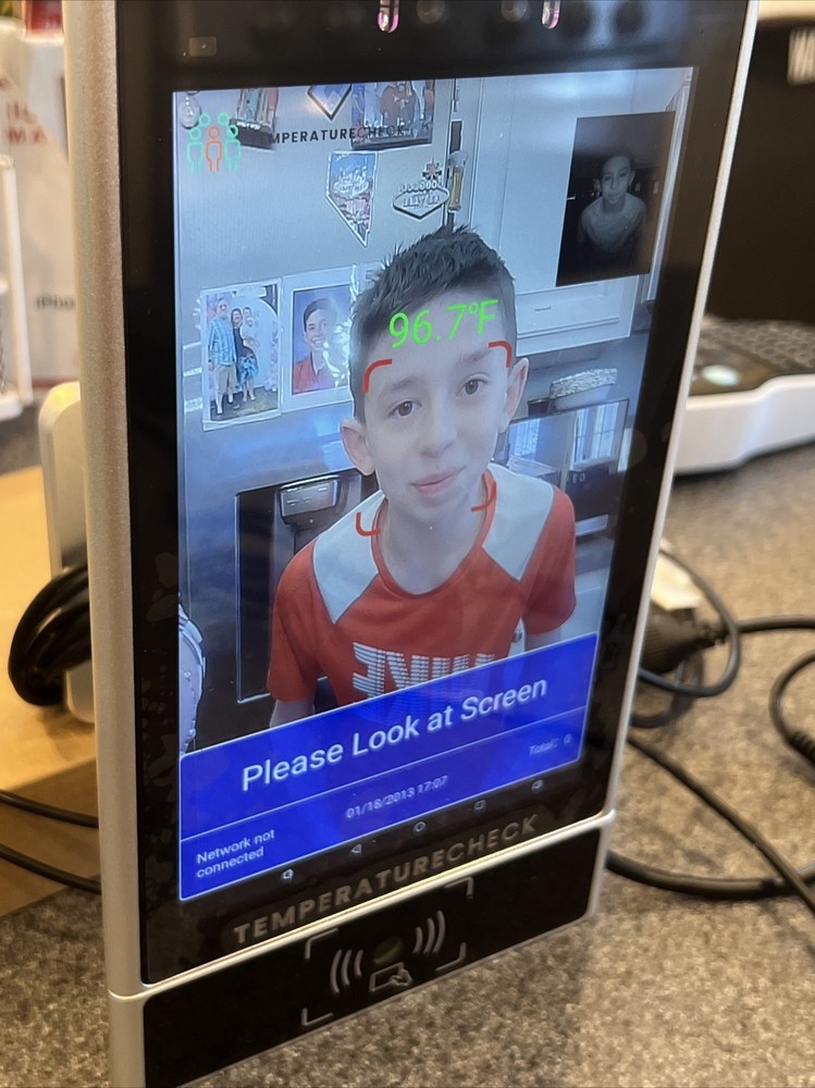 2 Face Temperature Scanner monitors.  TC-Prevent + Wall Mount Bracket- 291-109