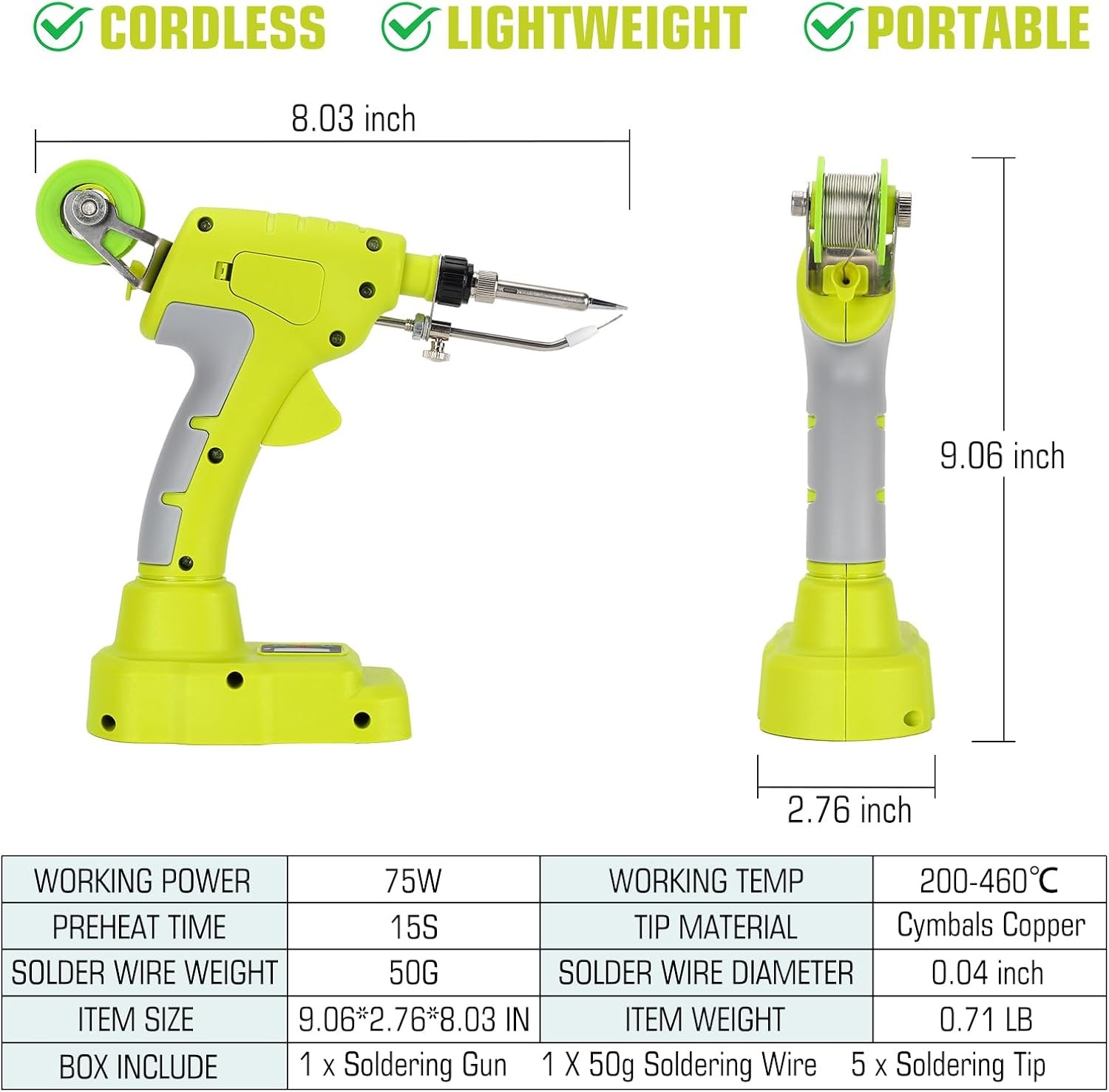 Cordless Soldering Iron Kit Multifunction Welding Tools for Ryobi 18V Battery US
