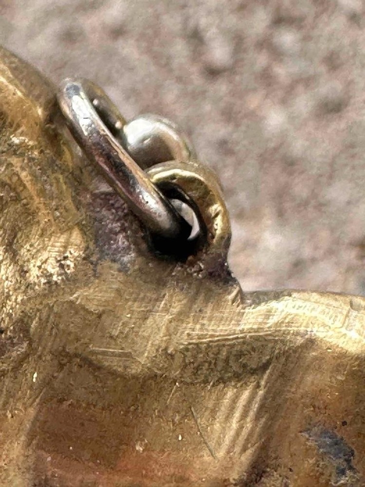 Vintage Brass Lion Key Chain