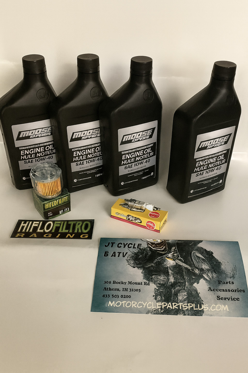 Yamaha YFM400 Kodiak Big Bear 400 Oil Change Filter Kit NGK Spark Plug Tune Up