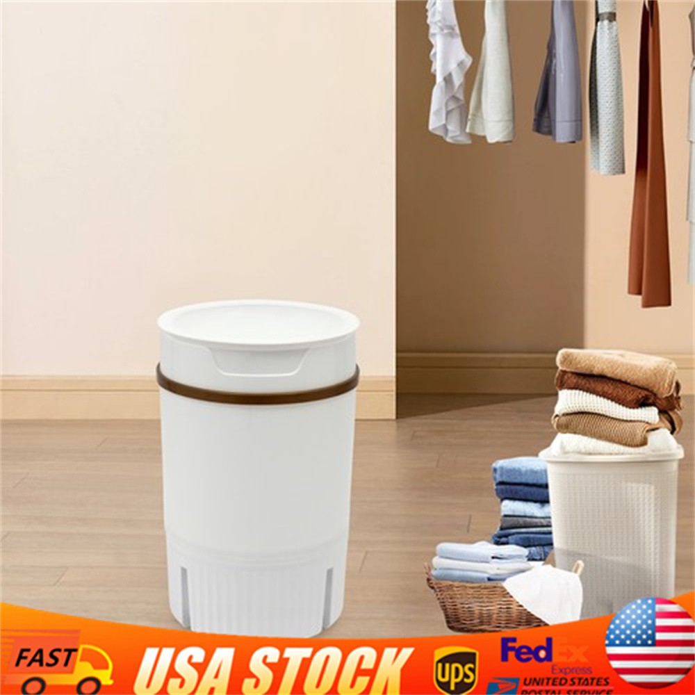 Portable Mini Washing Machine Washer with Drainage Basket Multi-Functional White