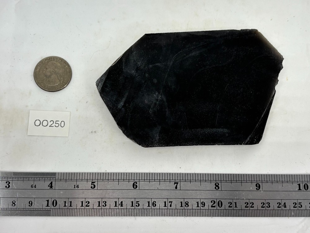 Black Obsidian Slab Lapidary Cabbing Knapping Combo ship avail