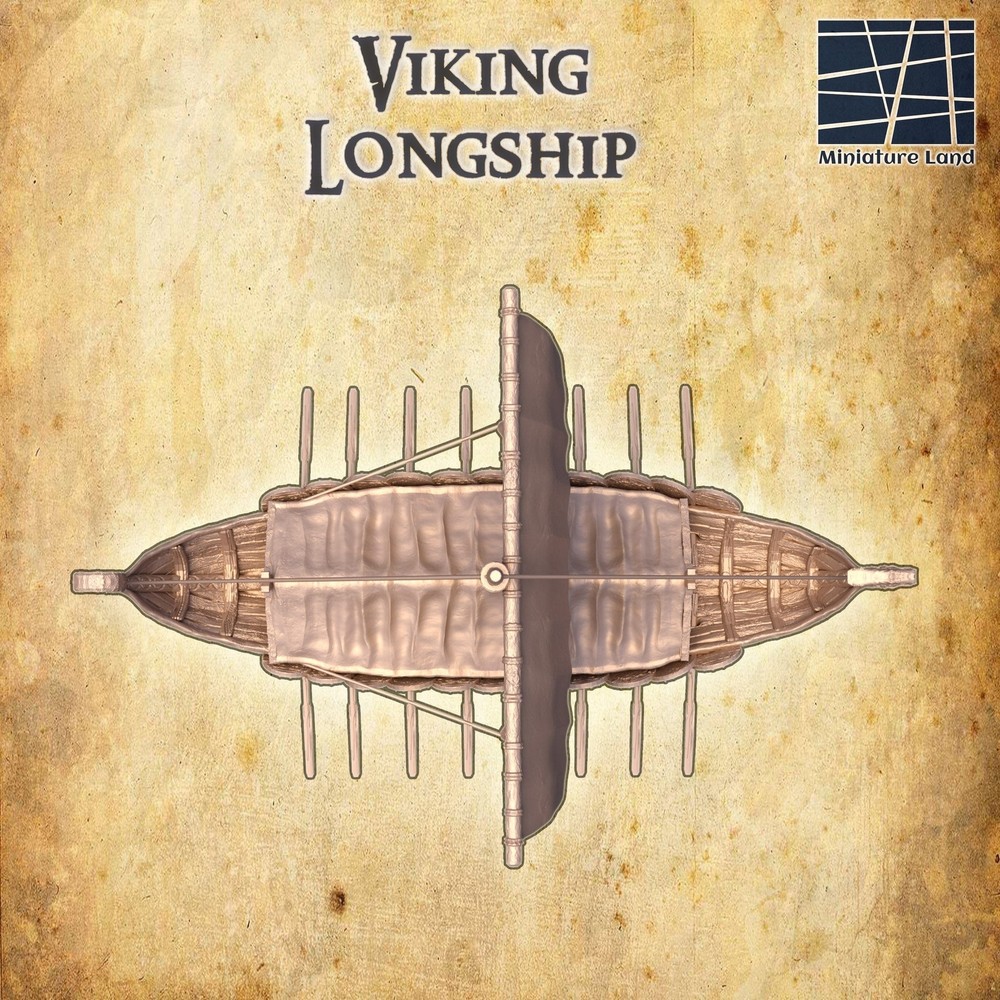Viking Longship - Fantasy Tabletop Terrain