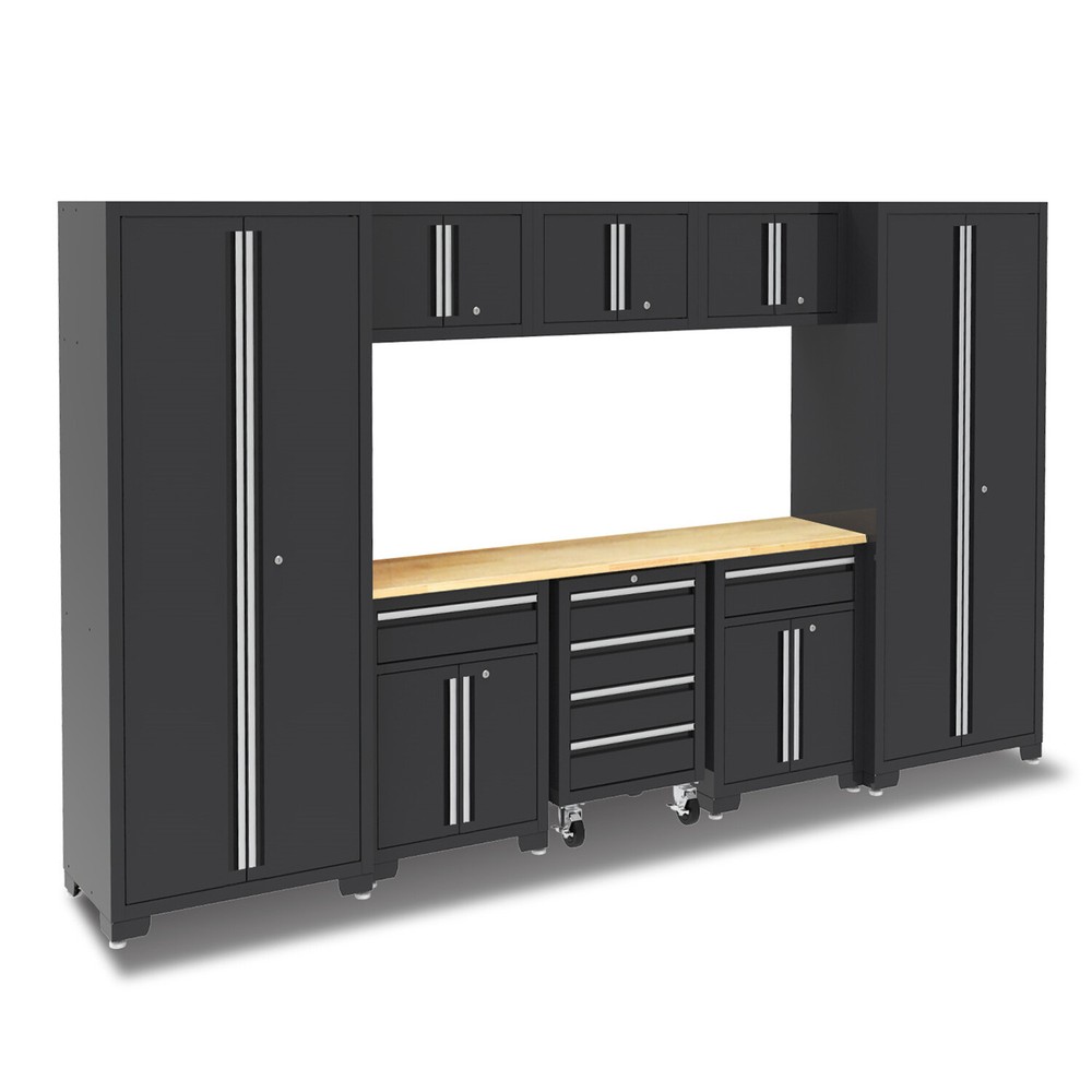 Garage Storage Cabinet System 9-Pcs Workshop Set Cabinets and Storage System