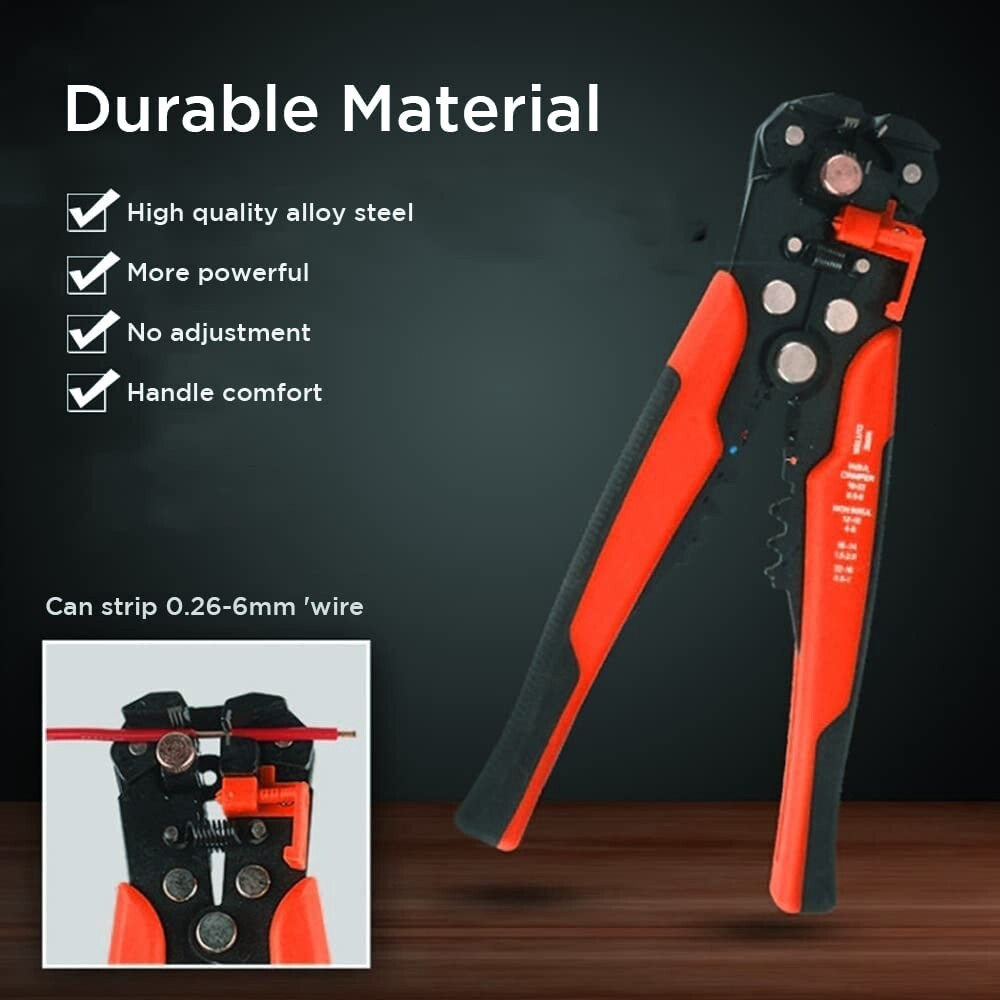 3 in 1 Automatic Self-Adjusting Insulation Wire Stripper Crimping Tool Cutter